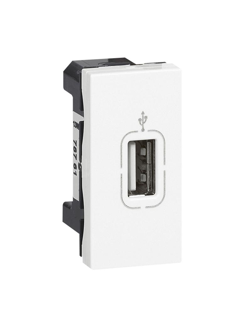 Mosaic Gniazdo Usb - 1 Moduł Białe Żeńskie 078761 LEGRAND