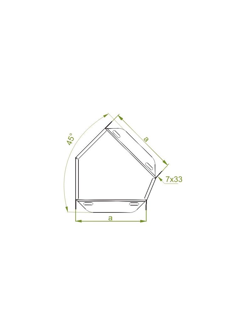 KKMBP100H60 Kolanko 45° 1,5 mm