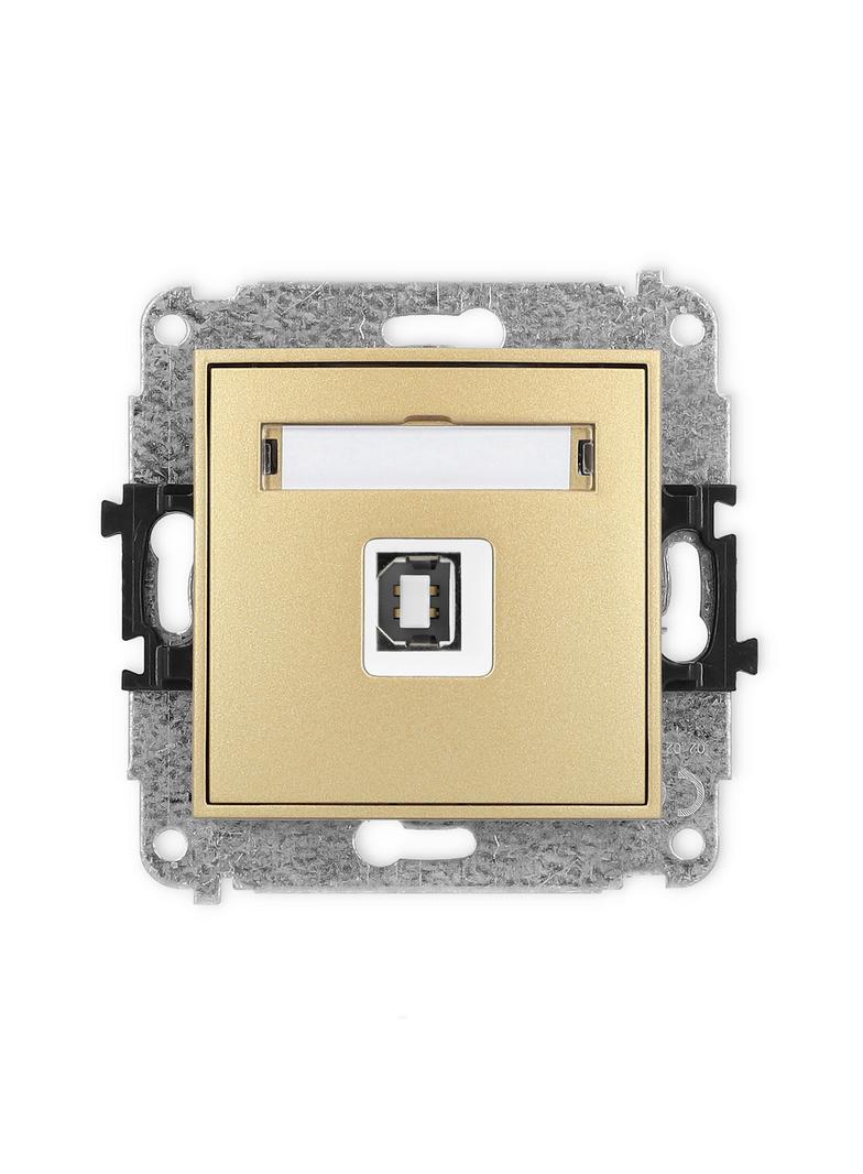 MINI Gniazdo pojedyncze USB A-B 2.0 złoty 29MGUSB-3 KARLIK