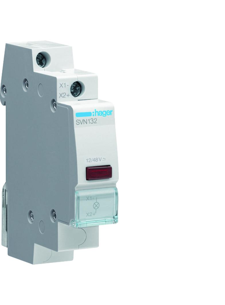 Lampka sygnalizacyjna LED czerwona 12-48VAC/DC SVN132 HAGER