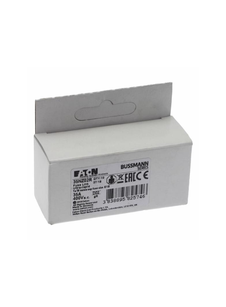 FUSE-D02 35A GR 400VAC E18 Wkładka D02 35A GR 400VAC E18 35NZ02R EATON