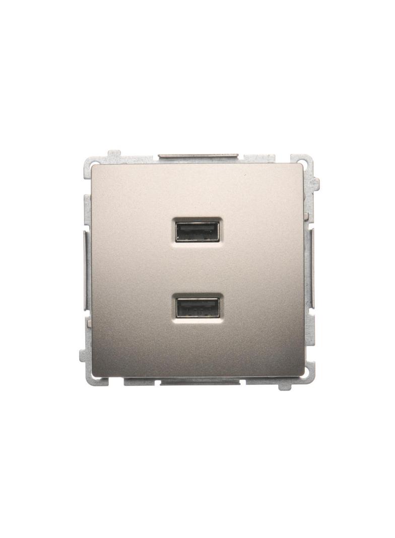 Simon Basic Ładowarka 2 x USB 2.1 A 5V DC 230V satynowy BMC2USB.01/29 KONTAKT