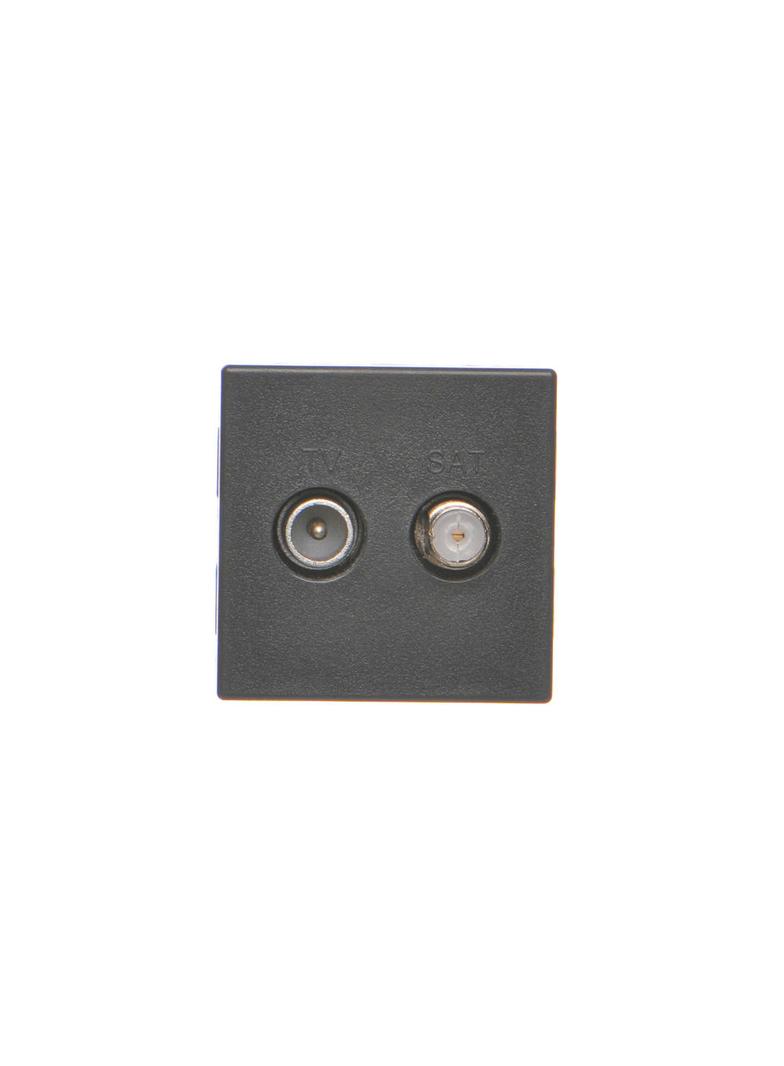 Simon Connect Gniazdo K45 TV-SAT 5-2400 MHz 2dB szary grafit