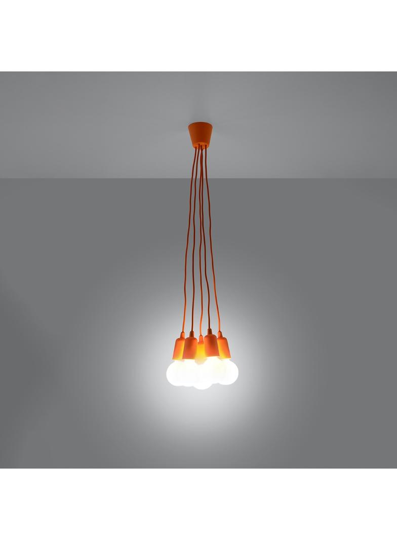 Sollux Lampa wisząca DIEGO 5 pomarańczowy SL.0586