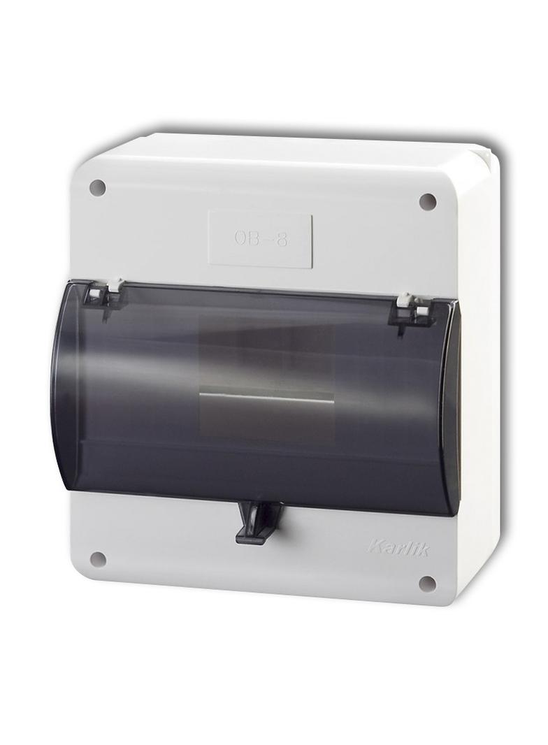 Rozdzielnica niskonapięciowa 8 modułowa z zerem i klapką biała