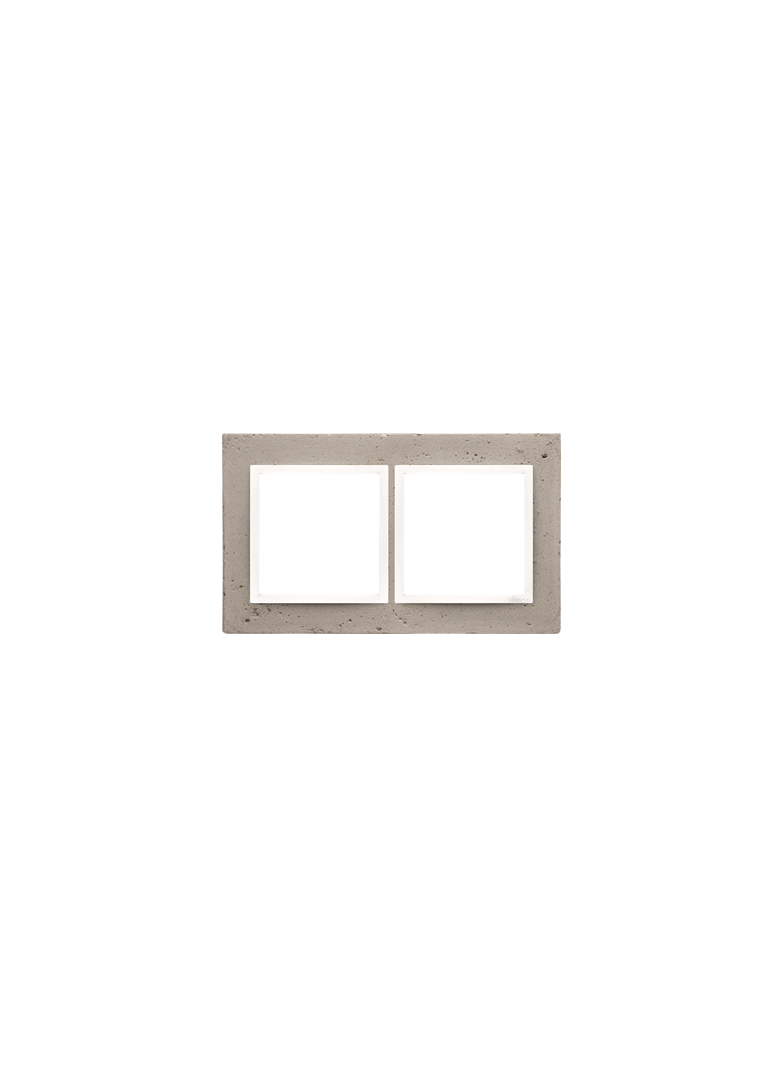Simon 54 Nature Ramka 2-krotna Nature-Beton AL BETONE IP20/IP44* (*IP44-należy zastosować zestaw uszczelek DUN2) DRN2/91 KONTAKT