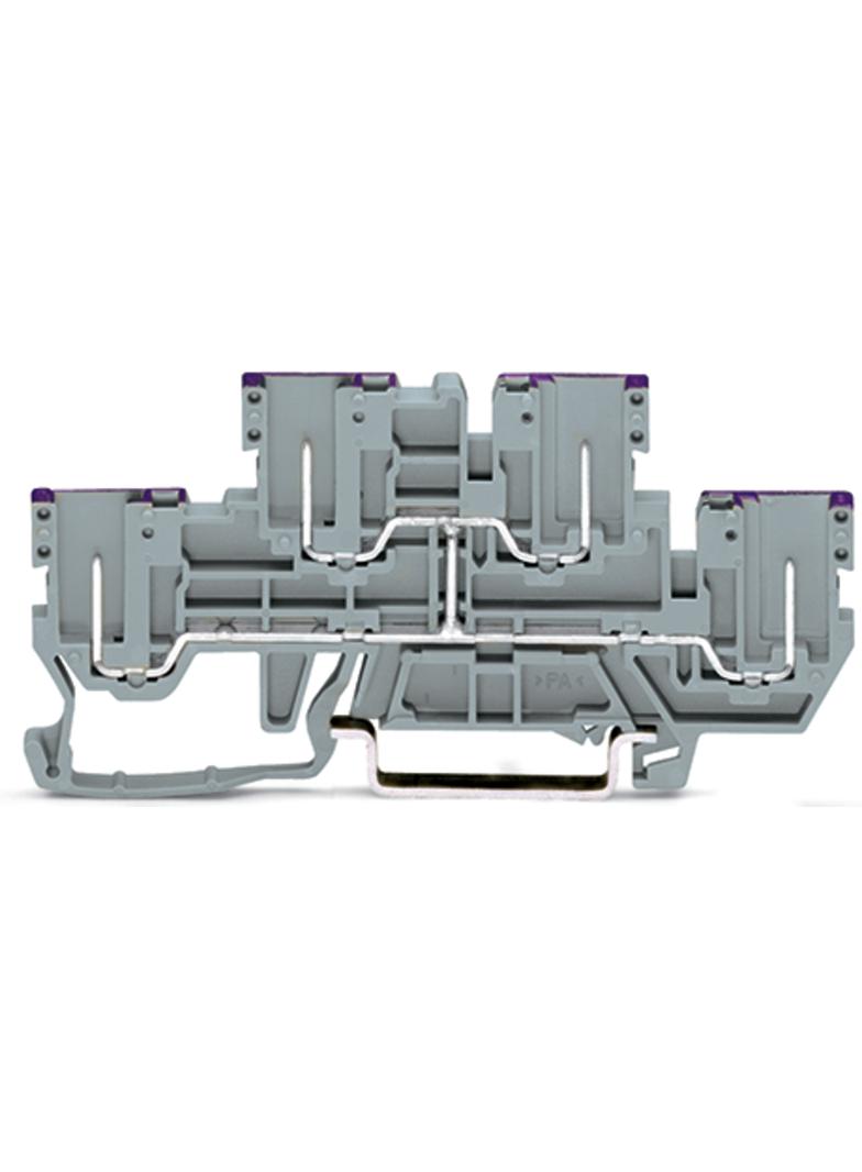 X-COM dwupiętrowa złączka bazowa 4-pinowa L/L szara