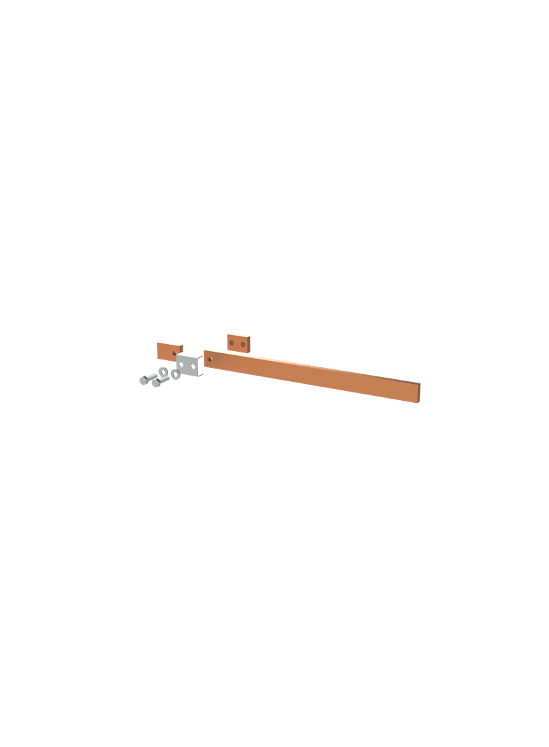 ZX2255 Szyna miedziana 30x10mm szerokość 2PW 500mm V2, A1 (do samodzielnego montażu)