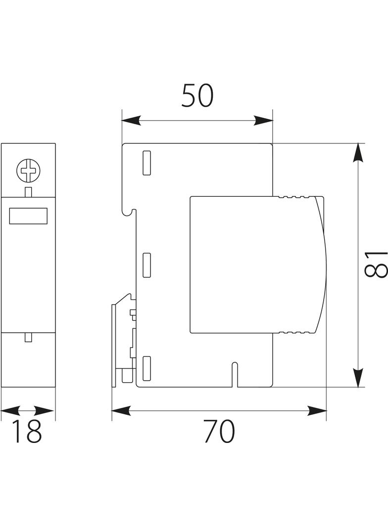 Ogranicznik przepięć B+C 1P (T1+T2 AC) BY7-40/1-275 OPATÓWEK