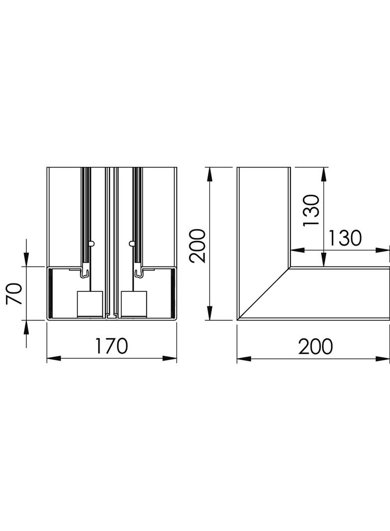 GK-I70170RW, Naroże wewn. GK - I70170 Cz.b.