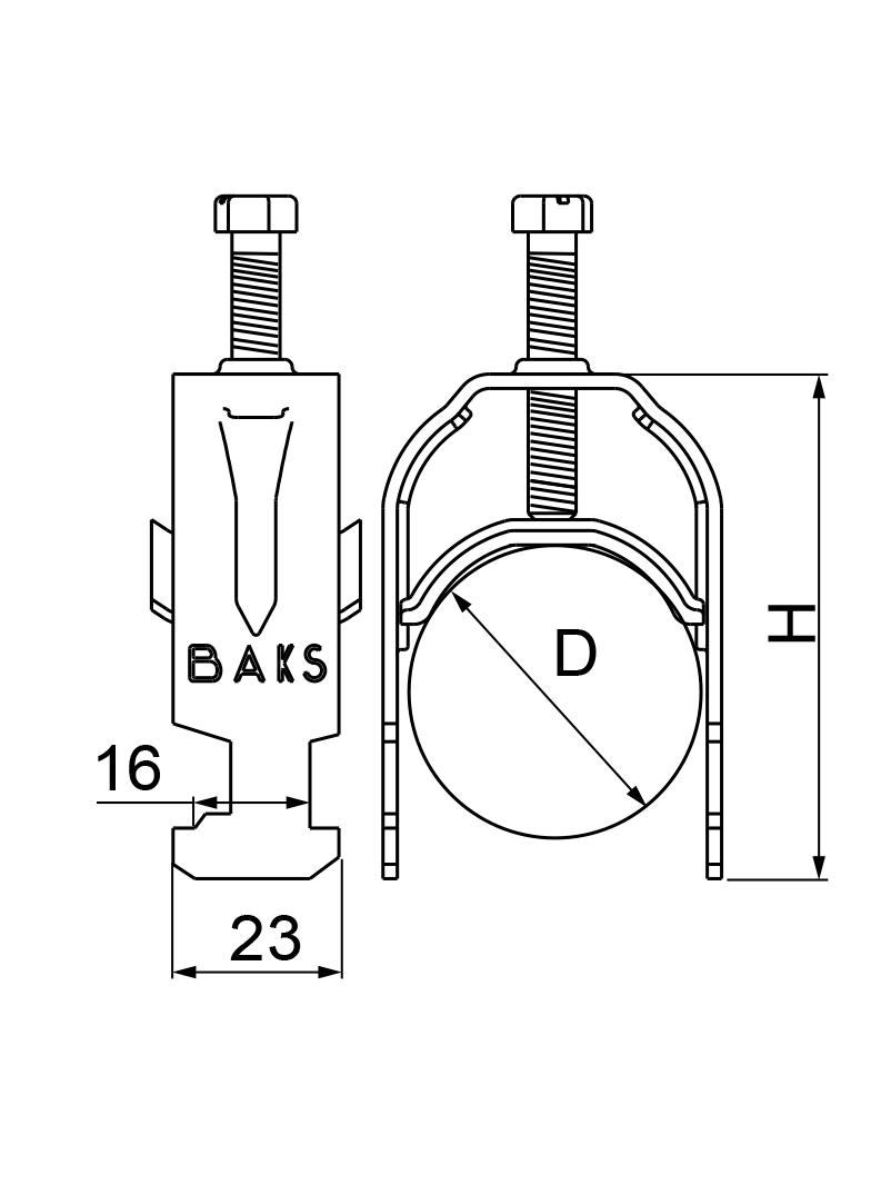 UK1/UKO1/16-22E ; Uchwyt kablowy