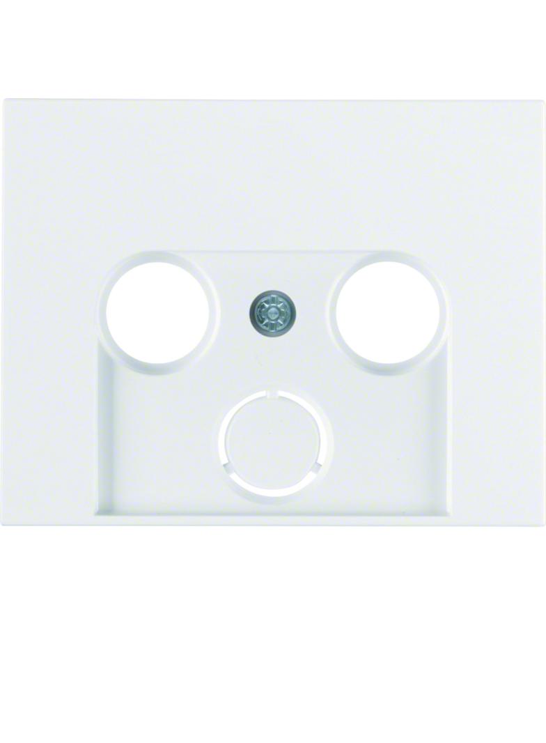 BERKER K.1 Płytka czołowa do gniazda antracytowego 2- i 3-wyj. biały 12017019 HAGER