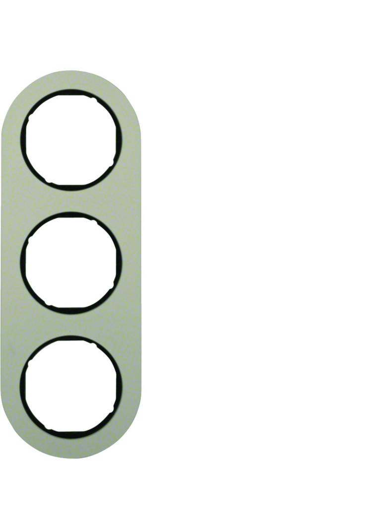 R.classic Ramka potrójna aluminium/czarny Berker 10132084 WLD9300AB HAGER