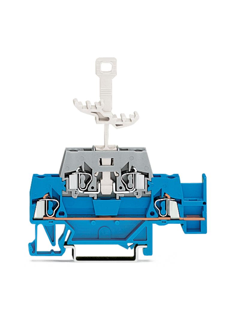 złączka dwupiętrowa L/rozłączalna 2,5 mm2 niebieska/szara