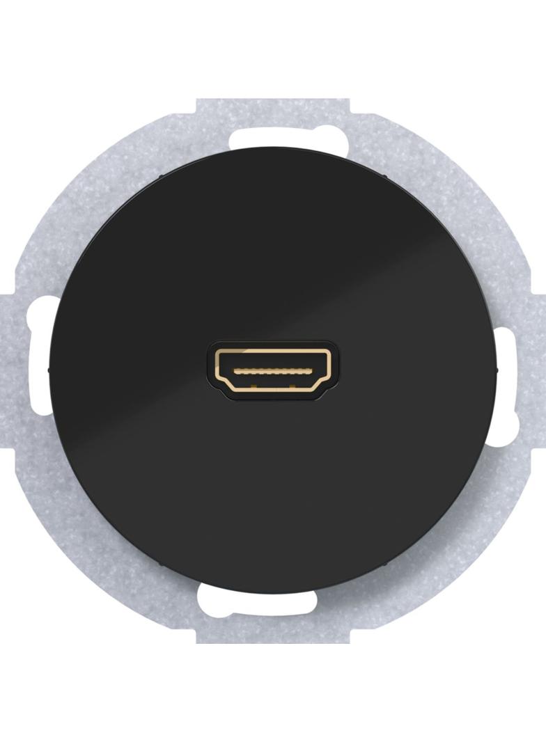 R.1/R.3 Gniazdo HDMI z przyłączem 90st czarny Berker 3315432045 WLF4380BG HAGER