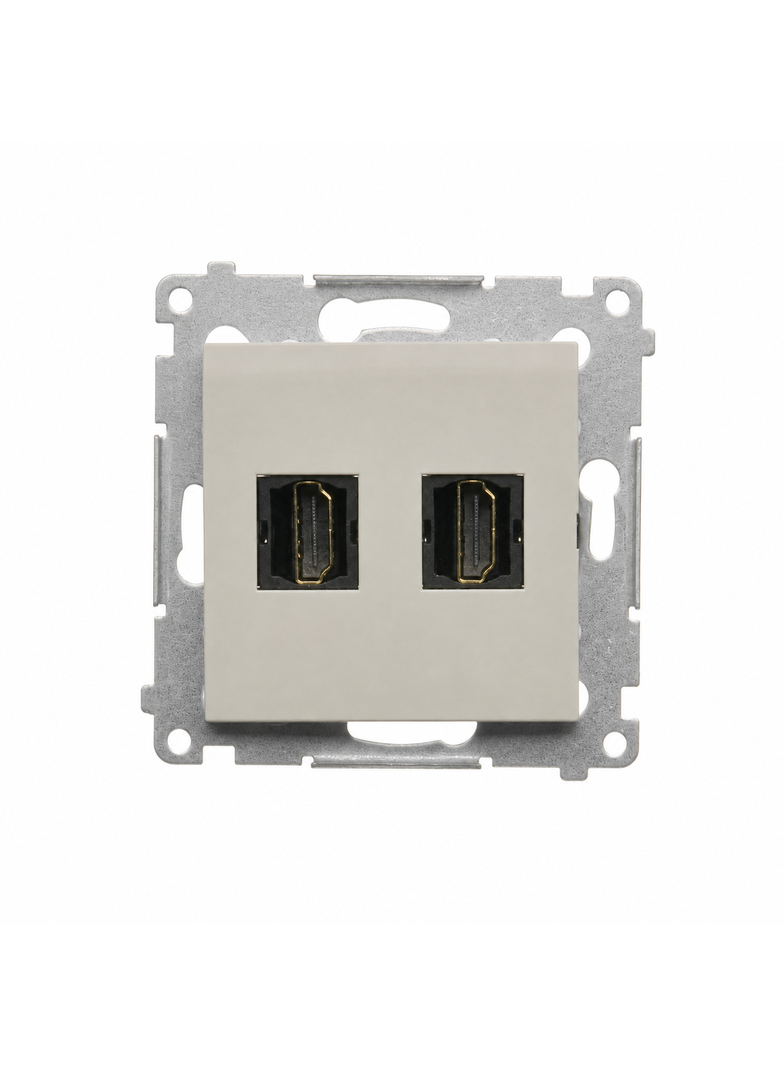 Simon 54 Gniazdo HDMI podwójne kaszmir mat DGHDMI2.01/42