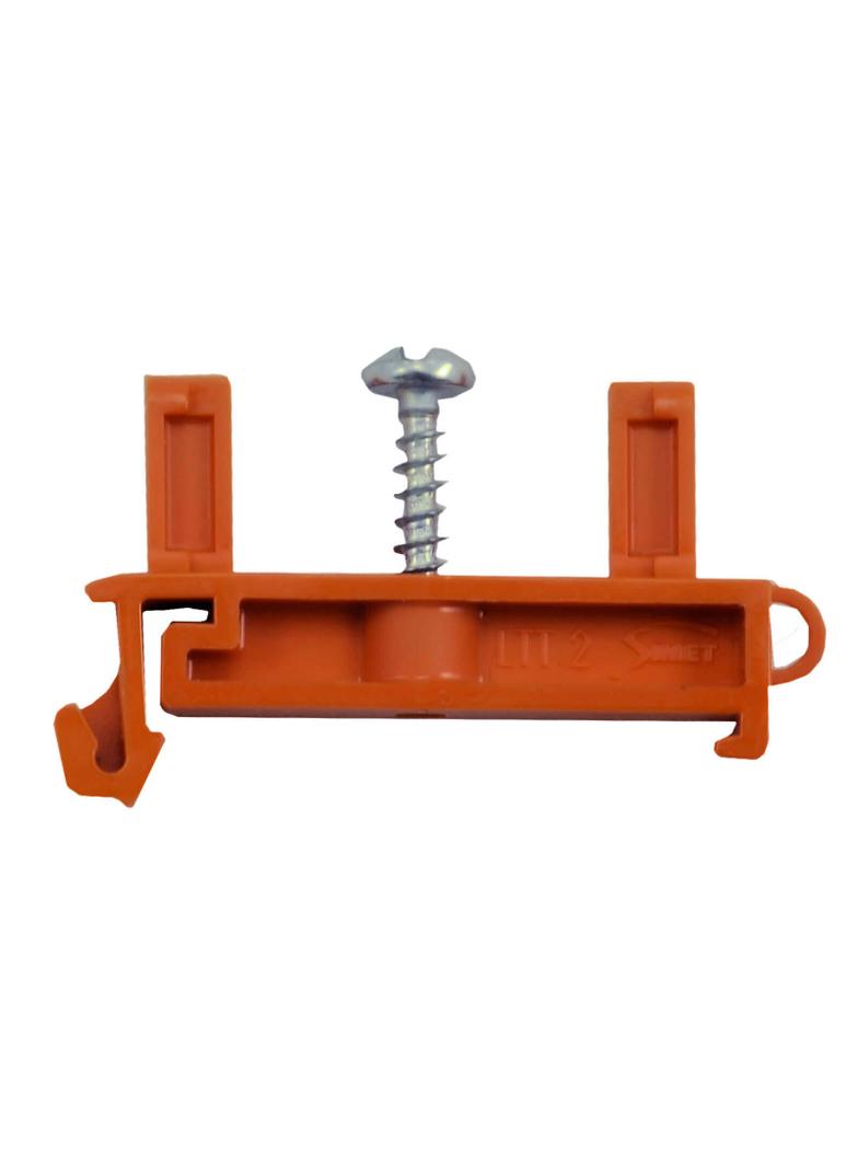 LTT2 ,  Trzymacz do złączek termoplastycznych, na TS35, do LTF (12-10; 16; 25), pomarańczowy