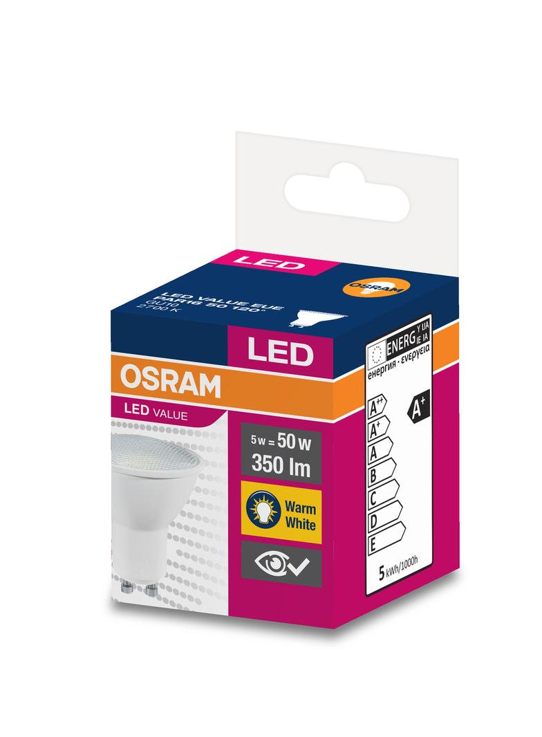 Lampa LED VALUE non-dim PAR16 50 120° 4,5W 827 230V GU10