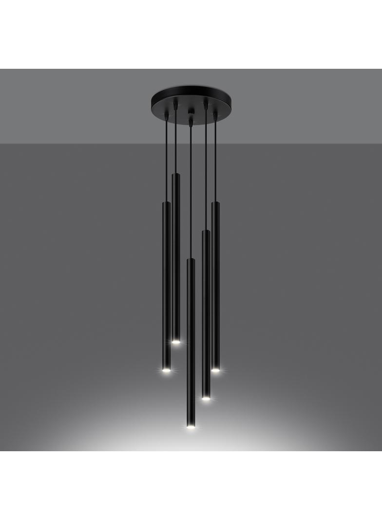 Sollux Lampa wisząca PASTELO 5P czarna SL.1176