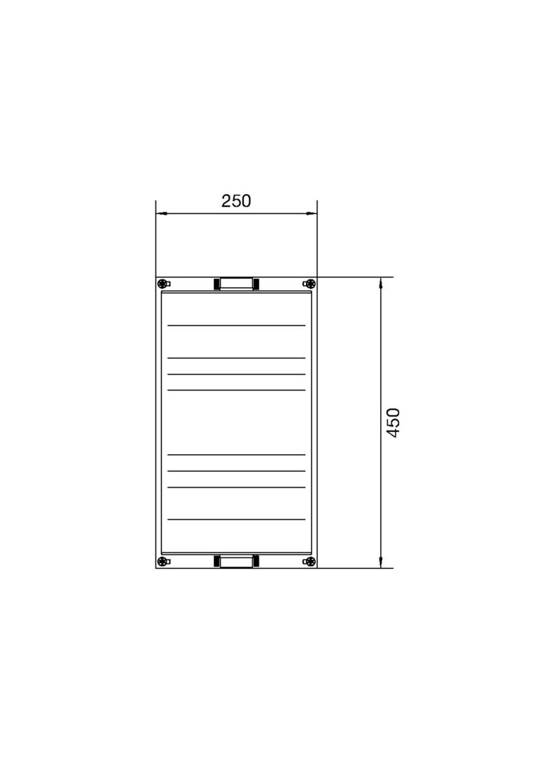Blok univers N dla szyn zbiorczych pozomy 4/5 polowy 450x250mm UE31E0A HAGER