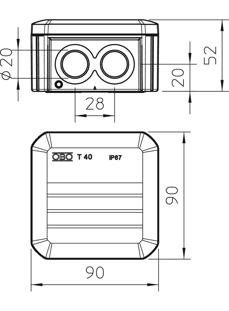 T 40 M20 KL, Puszka odgałęźna