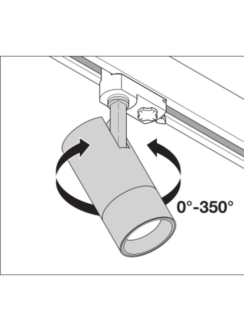 Szynowa oprawa TRACKLIGHT SPOT ZOOM D85 25W 3000K DIM 97R WT
