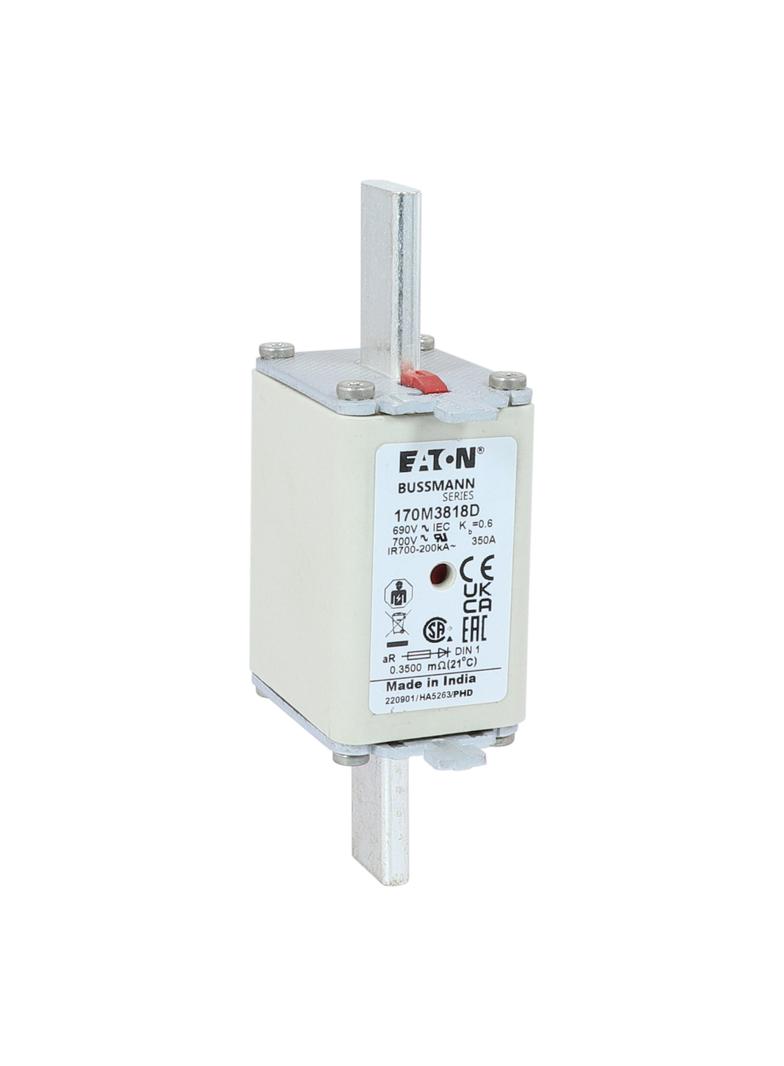 FUSE 350A 690V aR DIN 1 HSDNH Wkładka szybka 350A 690V aR DIN 1 podwójny wskaźnik 170M3818D EATON