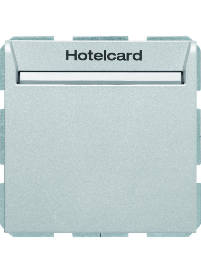 BERKER B.Kwadrat/B.7 Łącznik przekaźnikowy na kartę hotelową aluminium mat lakierowana 16408984 HAGER