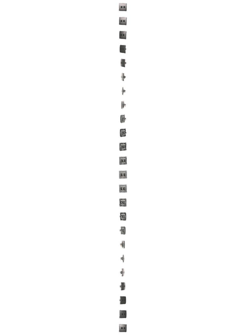 Simon Basic Gniazdo komputerowe RJ45 kategoria 6 podwójne z przesłoną przeciwkurzową . Montaż na łapki lub wkręty stal inox BM62.01/21 KONTAKT