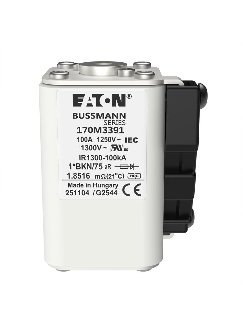 FUSE 100A 1250V 1*BKN/75 AR CU Wkładka szybka 100A AC 1250V rozmiar 1 45x59x75 mm aR 170M3391 EATON