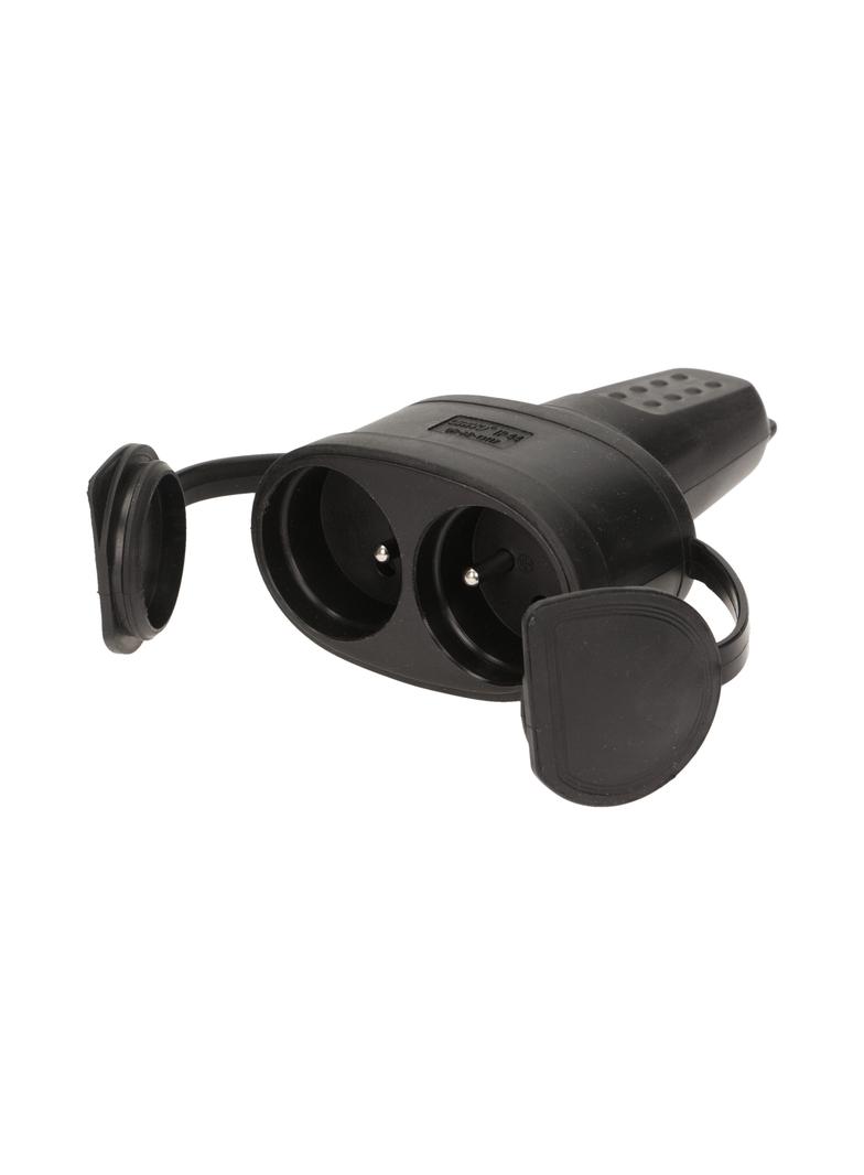 Bryzgoszczelne podwójne gniazdo gumowe IP44 16A 230V OR-AE-13117 ORNO
