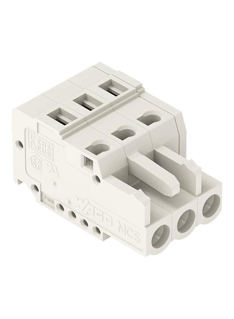 Gniazdo MCS‑MIDI Classic 3‑biegunowe jasnoszare raster 5mm 721‑103/026‑000 /100szt./ WAGO