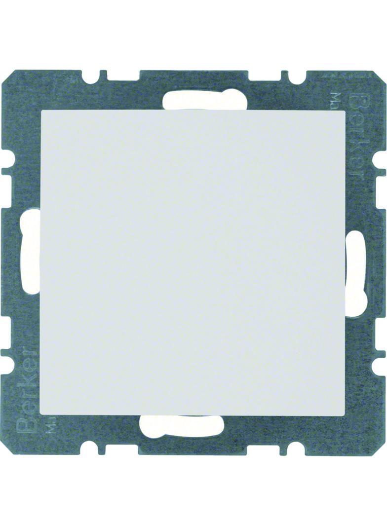 BERKER S.1/B.3/B.7 Zaślepka z płytką czołową bez pazurków rozporowych biały 10091909 HAGER