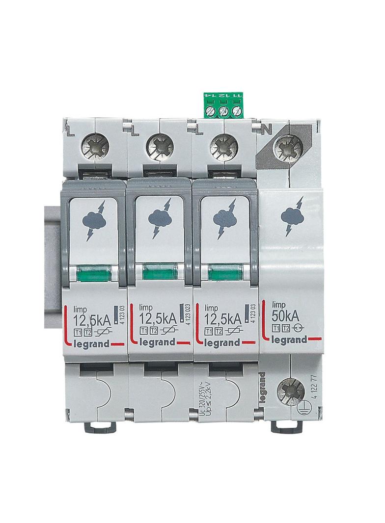 OGRANICZNIK PRZEPIĘĆ T1+T2 12,5/60 3P+N, Legrand