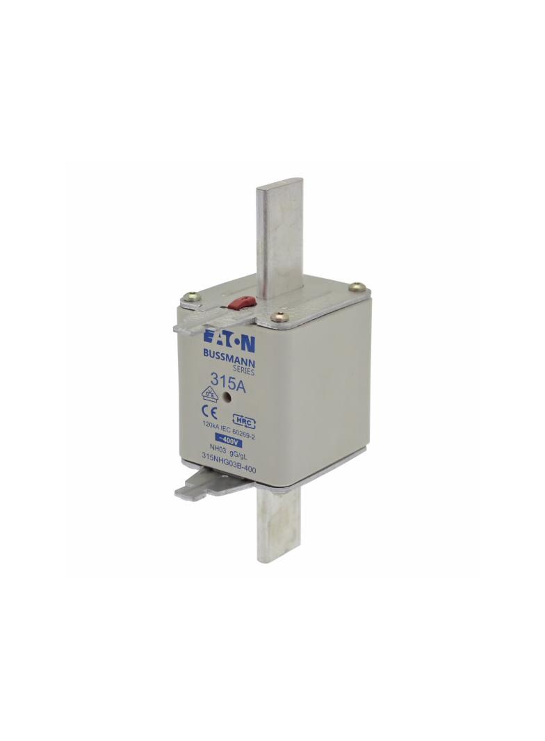 BUSS 315A 400V GG/GL SIZE 03 Wkładka NH03 315A 400V GL/GG podwójny wskaźnik 315NHG03B-400 EATON