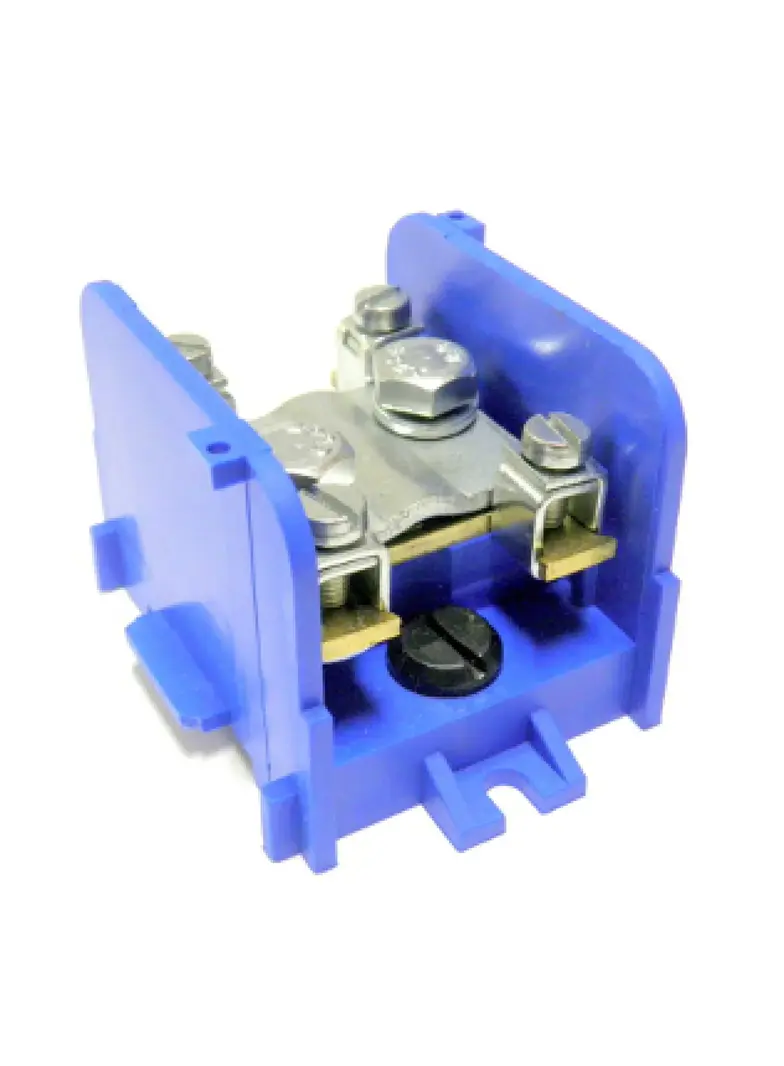 LZ1*70/16P ,  Odgałęźnik instalacyjny 1-segmentowy (zacisk: 1x70mm2 - 4x16mm2)/ z pokrywą, niebieski