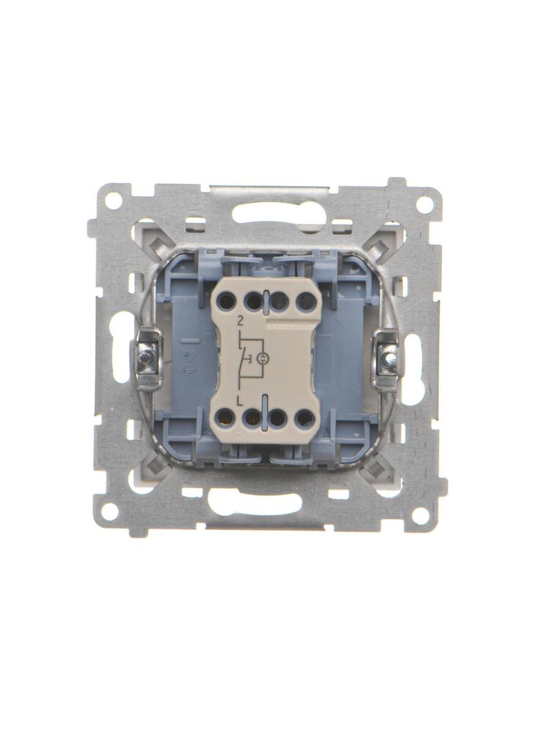 Simon 55 Przycisk zwierny pojedynczy zwierny z podświetleniem LED szybkozłączka Szampański mat