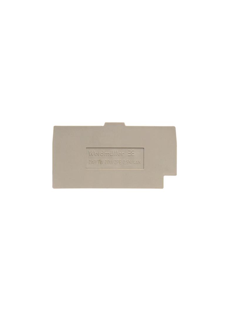ZAP/TW ZDU/ZPE 2.5N/4AN Płyta separacyjna (terminal), Płyta zamykająca i pośrednia, 57.5 mm x 54.75 mm, Ciemnobeżowy /50szt./ 1933810000 WEIDMÜLLER