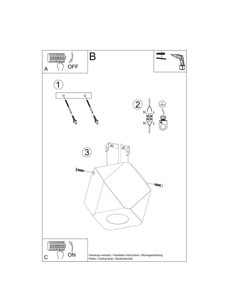 Sollux Plafon WOODY 1 naturalne drewno SL.1009
