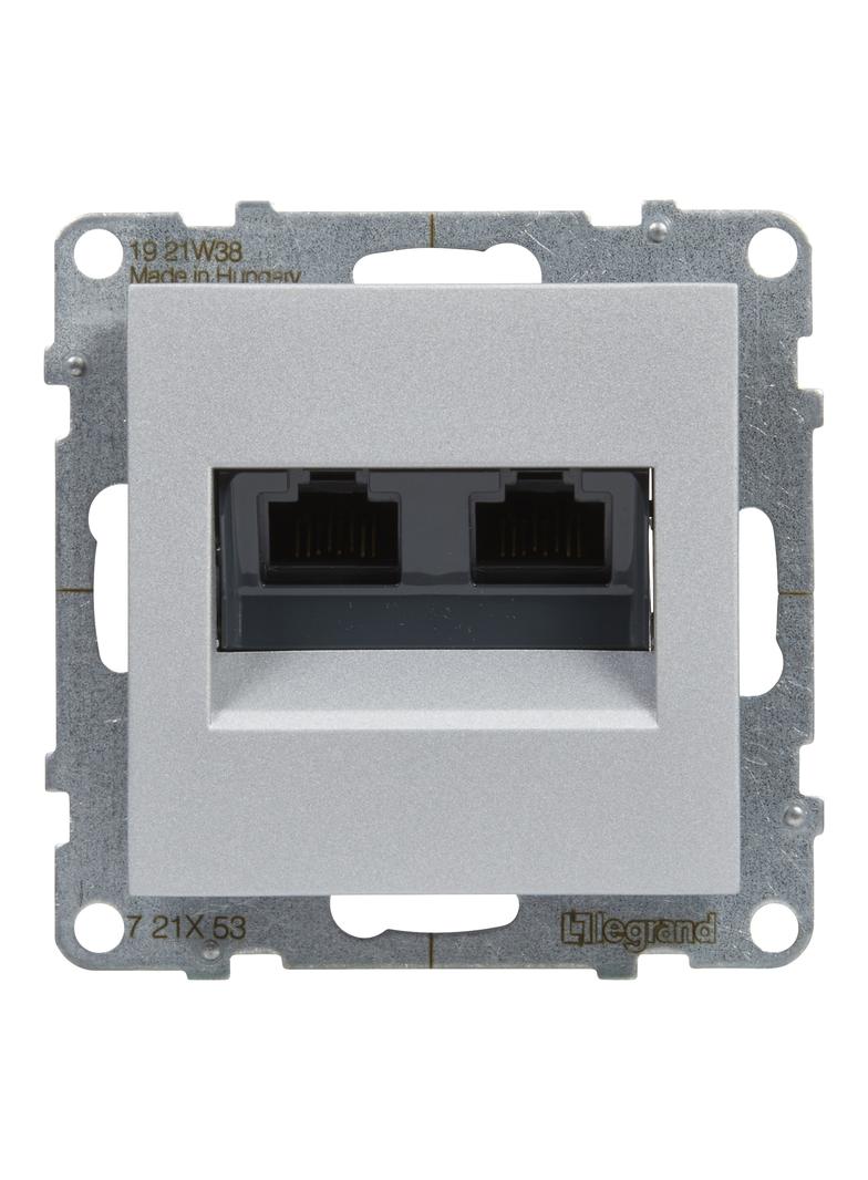 Suno Gniazdo Komputerowe 2Xrj45/Kat 5E Utp Biały 721151 721353 LEGRAND