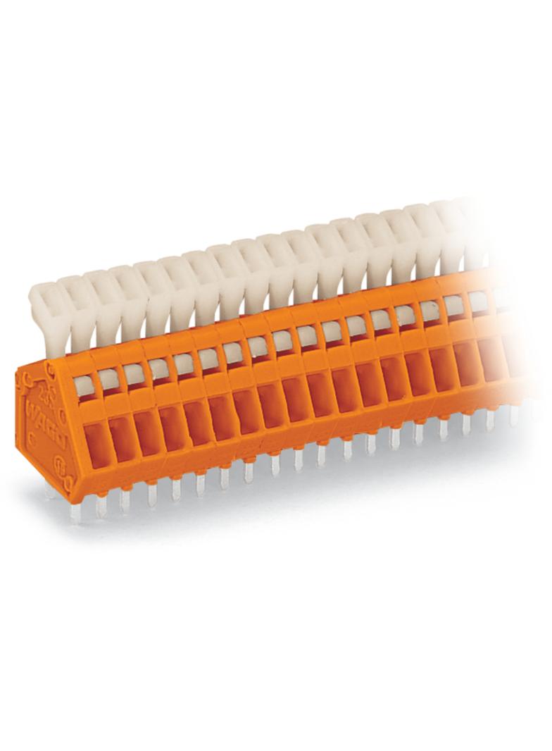 listwa zaciskowa do pł. drukowanych 2-bieg. pomarańczowa raster 2,54 mm