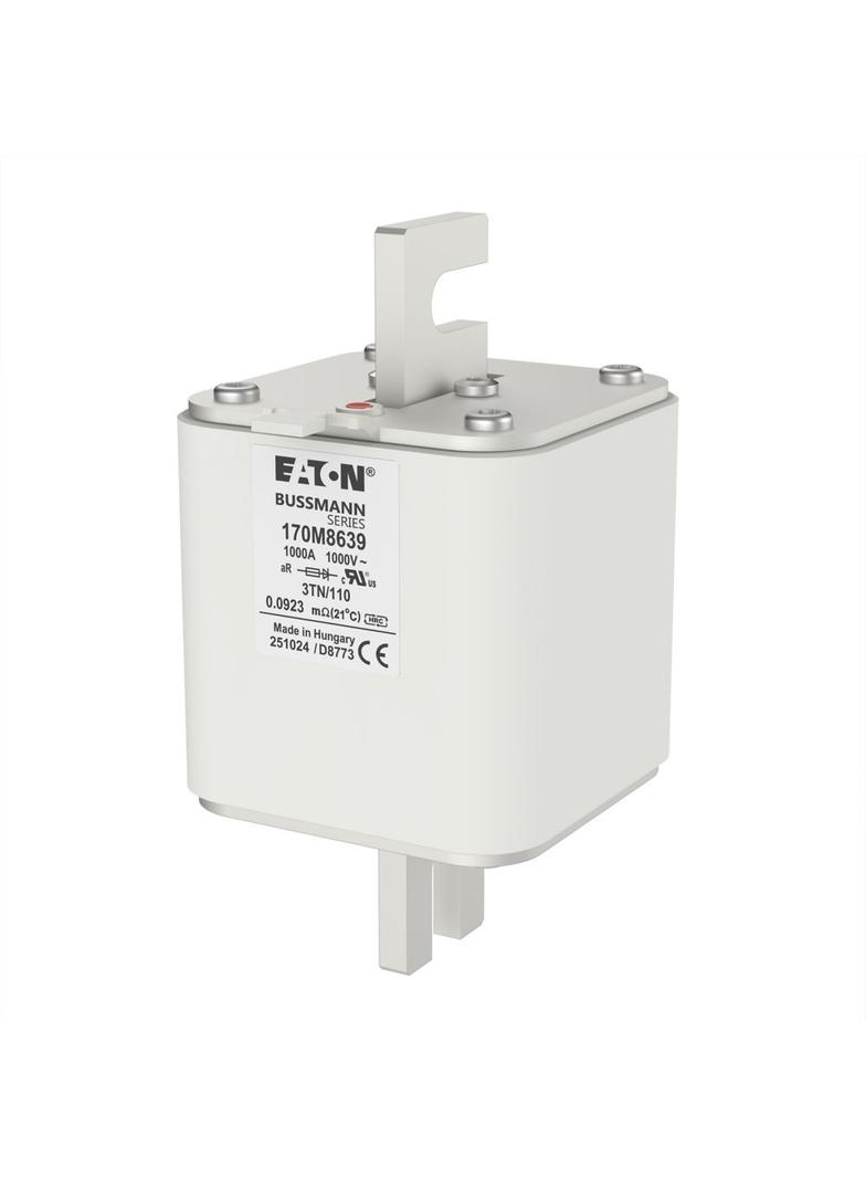 1000A 1000V 3TN/110 aR INDICATOR FUSE Wkładka szybka 1000A AC 1000V DIN 3 74x90x139 mm aR 170M8639 E