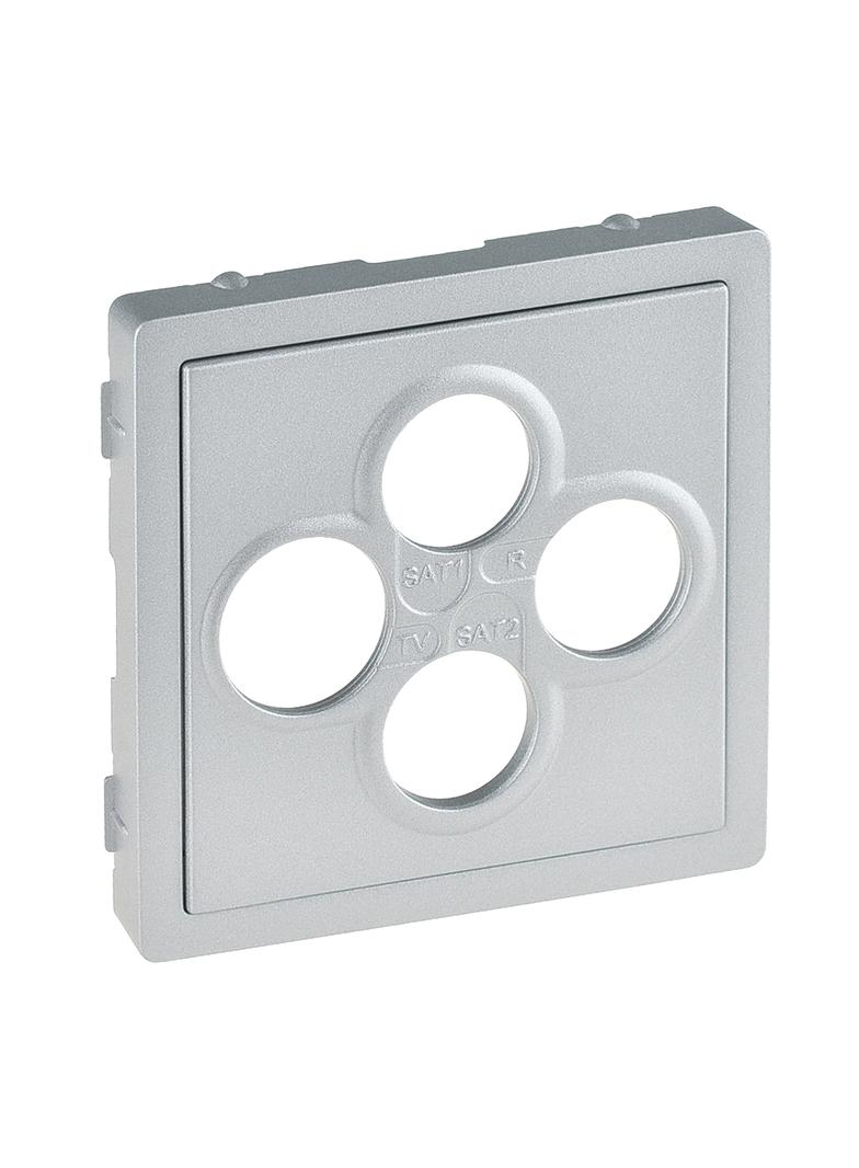 VALENA LIFE PLAKIETKA GNIAZDA TV-RD-SAT-SAT ALUMINIUM, Legrand