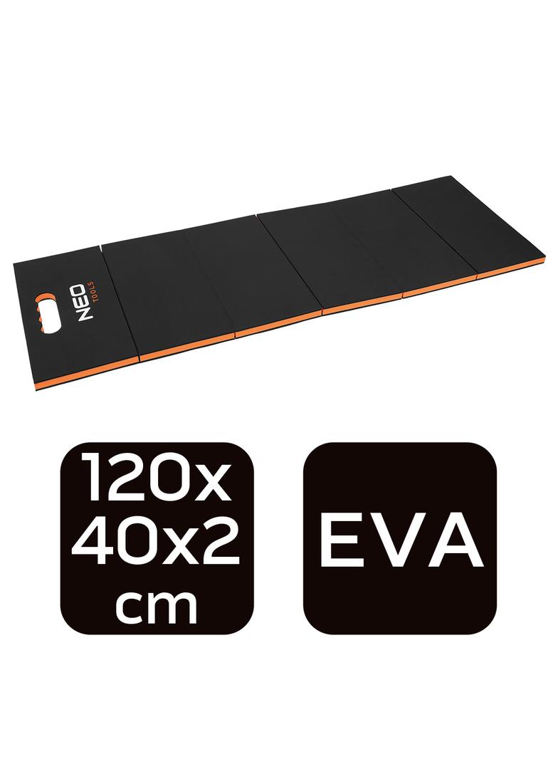 Składana mata do pracy pod samochodem, 1200 x 400 x 23 mm, 3 warstwy
