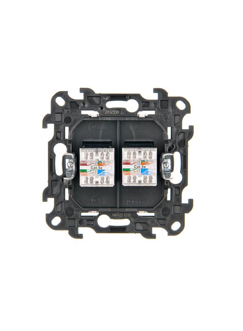 Simon 24 Gniazdo komputerowe podwójne RJ45 kat. 5e biały N52.01/11