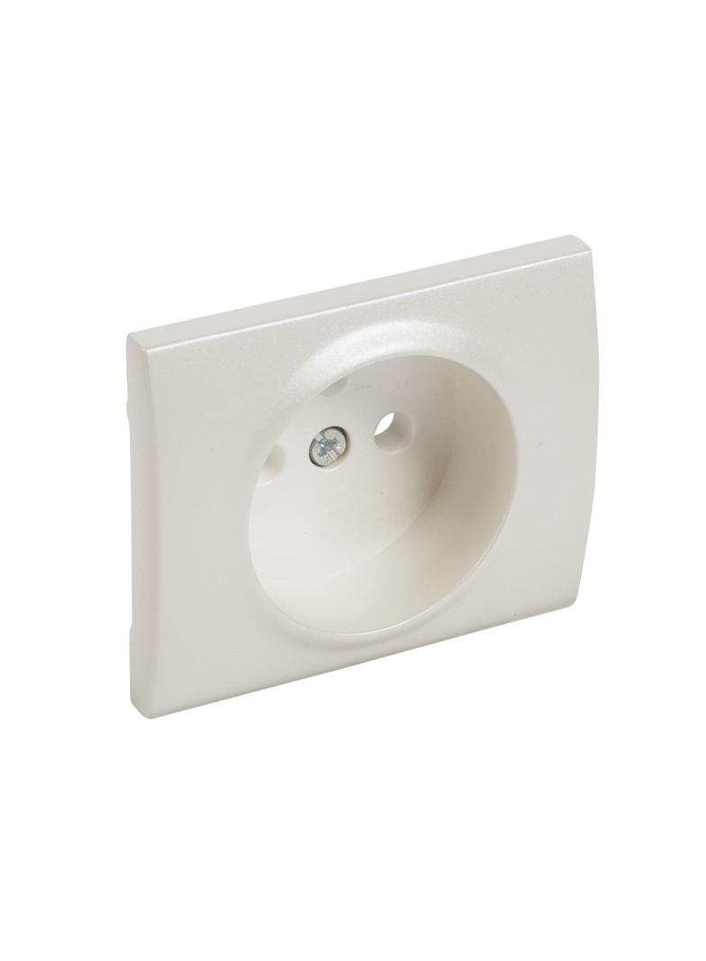 SISTENA LIFE PLAKIETKA PEARL GNIAZDA POJEDYNCZEGO 2P+Z, Legrand