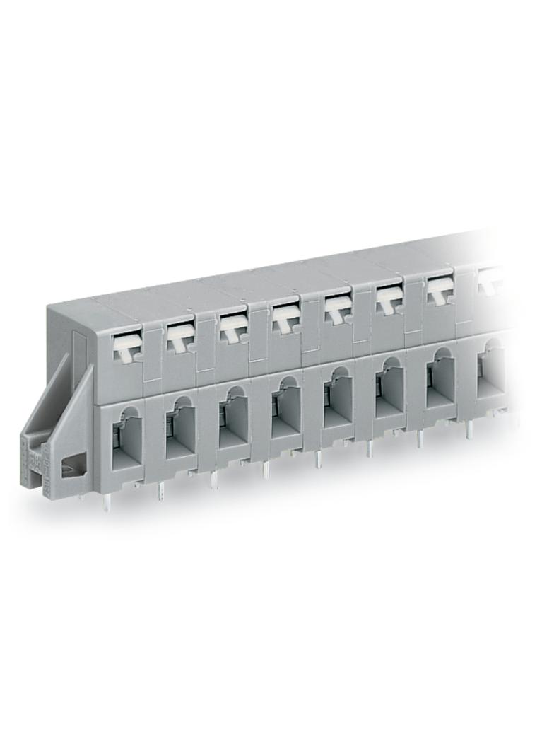 listwa przepustowa do p. drukowanych 8-bieg. szara raster 7,5 mm