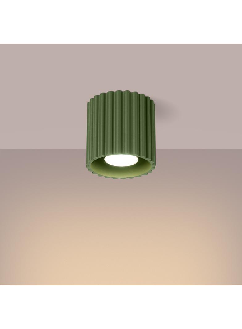 SOLLUX Plafon AURA 1 zielony oliwkowy GU10 ; SL.1794