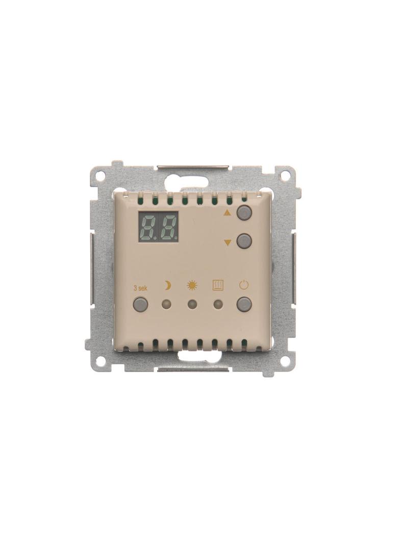 Simon 54 Regulator temperatury z wyświetlaczem z czujnikiem wewnętrznym 16(2) A 230V kremowy
