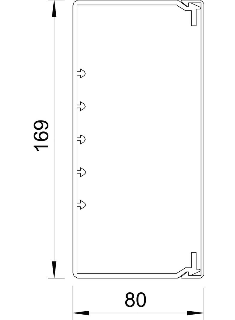 WDK80170RW, KANAŁ ŚCIENNY I SUFITOWY 80X170X2000